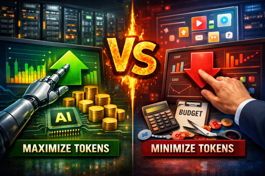AI token costs dashboard showing token usage, context growth, and cost control decisions