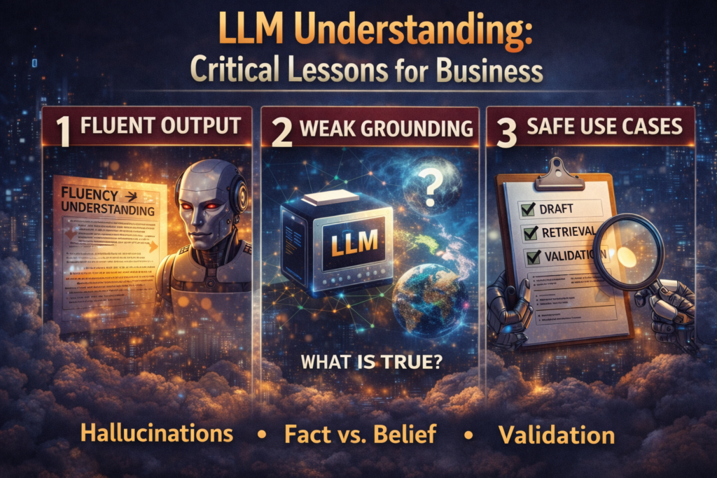 LLM understanding lessons for business and AI system design